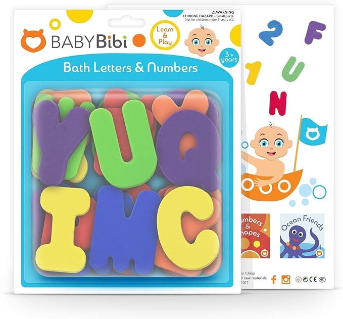BabyBibi 36 PCS Stick-On Foam Bath Letters and Numbers - Image 2