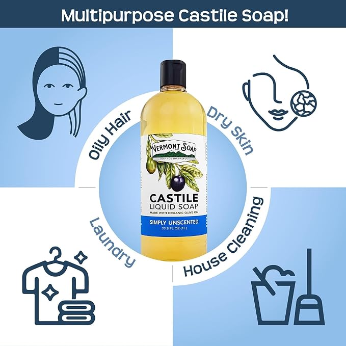 Vermont Castile Unscented Gentle Liquid Soap - Image 6