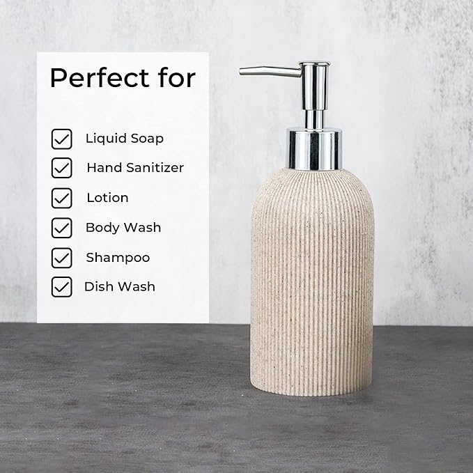 Lunestella Elegant Boho Beige Hand Soap Dispenser - Image 5