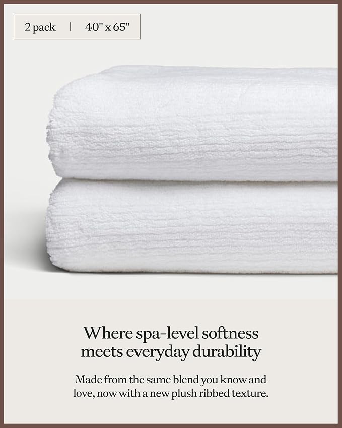 Cozy Earth Ribbed Bath Sheet Set - Image 3