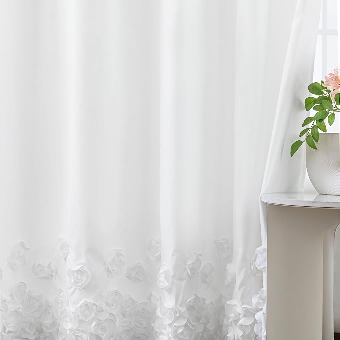 ROSERY No Hook Shower Curtain - Image 4