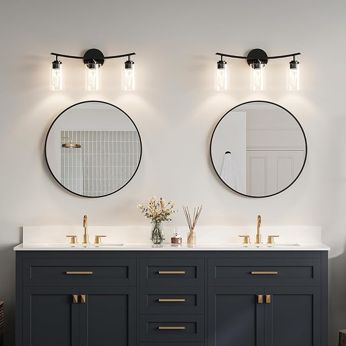 USHOWER 3-Light Bathroom Light Fixtures, Vanity Lights - Image 8