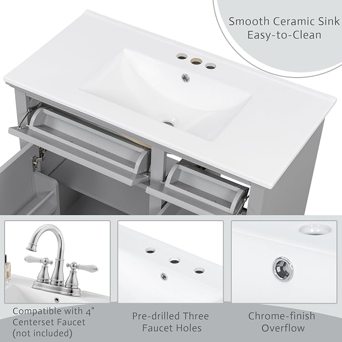 Linique 36" Bathroom Vanity - Image 5