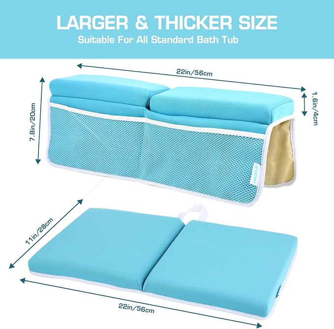 Bath Kneeler and Elbow Rest Pad, Thick Quick Dry Kneeling Mat, Large Bathtub Pad - Image 3