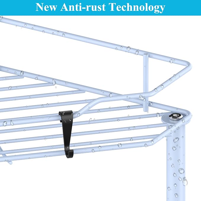 4 Tier Floor Standing Corner Shower Caddy Organizer Shelf - Image 3