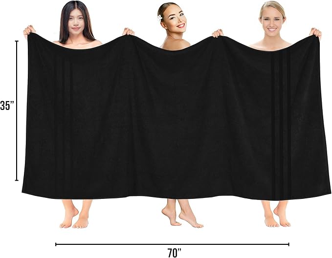 RIVERSIDE Pack of 2 Extra Large Bath Sheets 35 x 70 Inches - Image 2