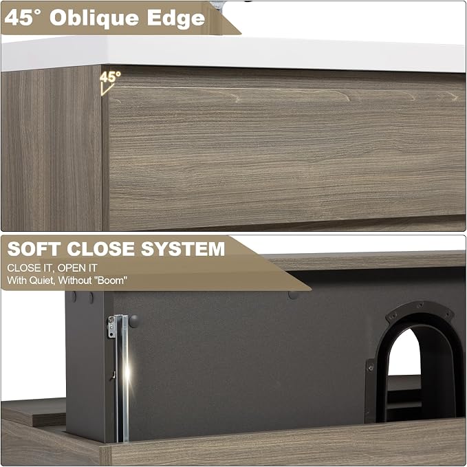 Floating Vanity Bathroom, 42 Inch Bathroom Vanity - Image 6
