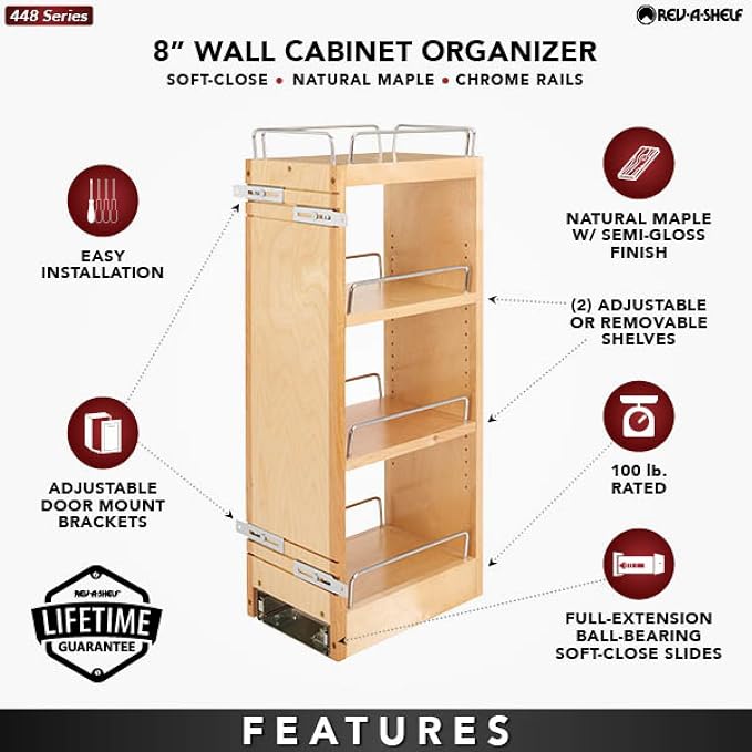 Rev-A-Shelf 8" Pull Out Shelf Organizer - Image 4