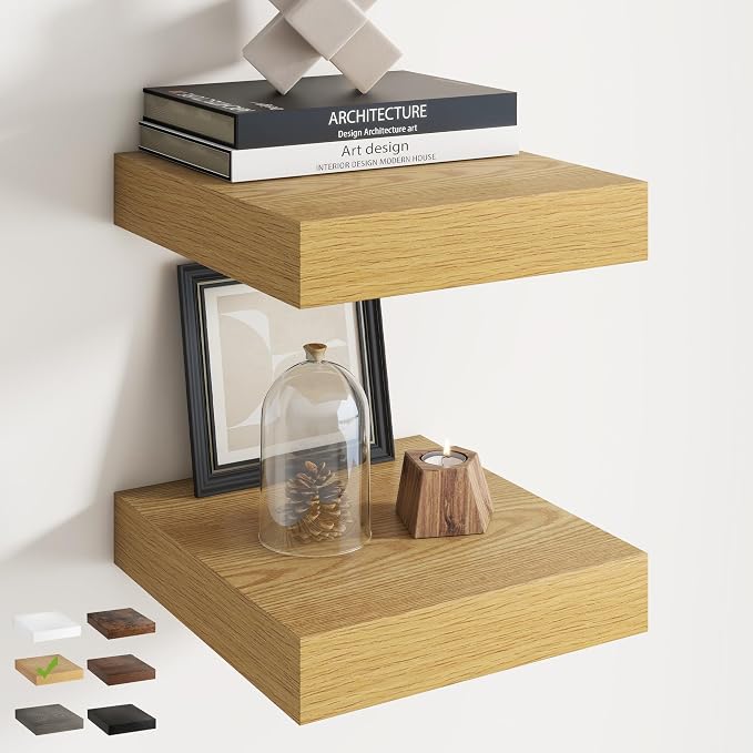12 Inch Square Floating Shelves by Marsmiles