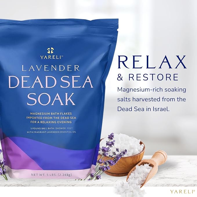 Yareli Magnesium Flakes, 5lb Lavender, Dead Sea Bath and Foot Soak, Alternative - Image 5