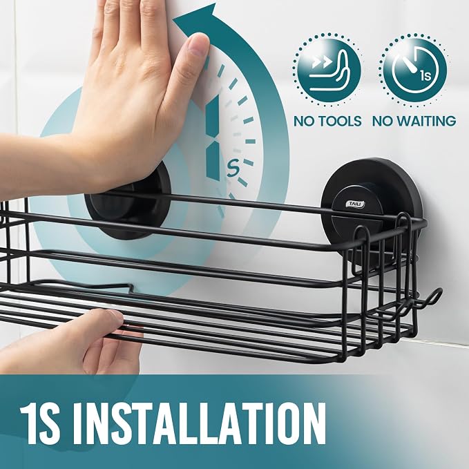 TAILI Shower Caddy Suction Cup 2 Pack - Image 3
