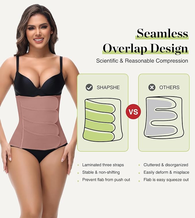 SHAPSHE Waist Trainer for Women Postpartum Recovery Wrap Waist Cincher Corset - Image 2
