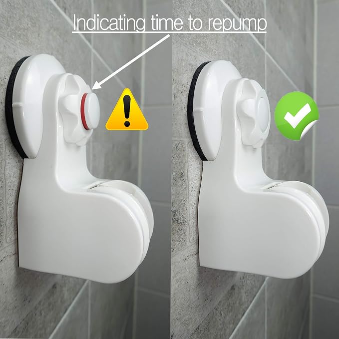 Pump&fix 45 Degrees Adjustable Handheld Shower Head Holder Suction Cup Wall - Image 3