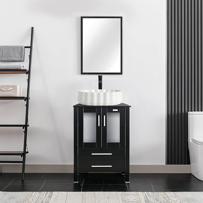 eclife 24" Modern Bathroom Vanity Sink Combo Freestanding Cabinet - Image 2