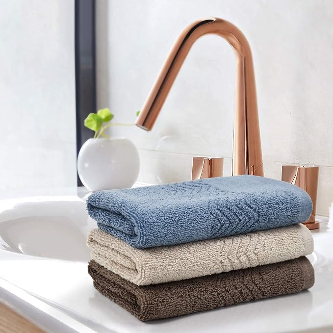 Cleanbear Cotton Washcloths Bath Wash Cloth Set 13 x 13 Inches - Image 6