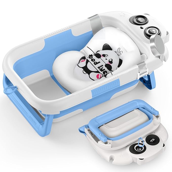 Foldable Baby Bathtub, Lightweight Bathtub by WXXM