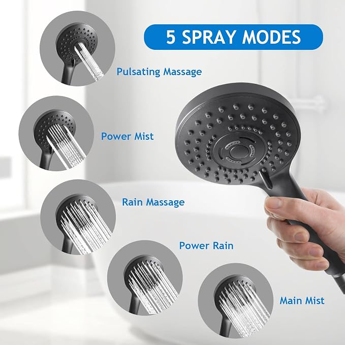 High/Low Pressure Water Rain Shower Head - Image 3