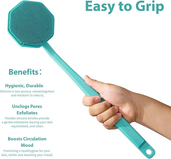 iTokGoK® Silver-Infused Silicone Back Scrubber - Image 4