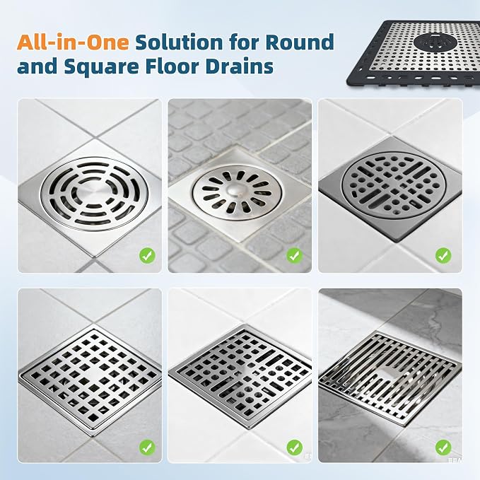 Hibbent Upgraded Shower Drain Hair Catcher, Shower Drain Cover - Image 8