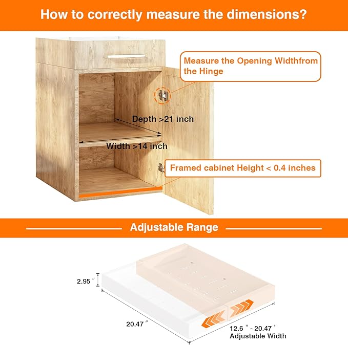 LEGUANG 2 Pack Expandable Pull-Out Cabinet Organizers - Image 5