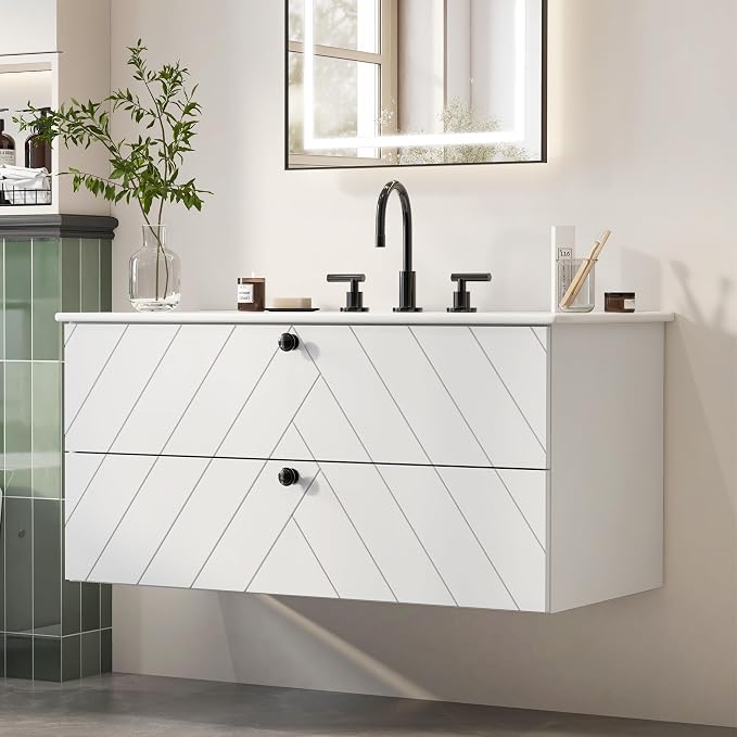36 inch Floating Bathroom Vanity by Mepplzian