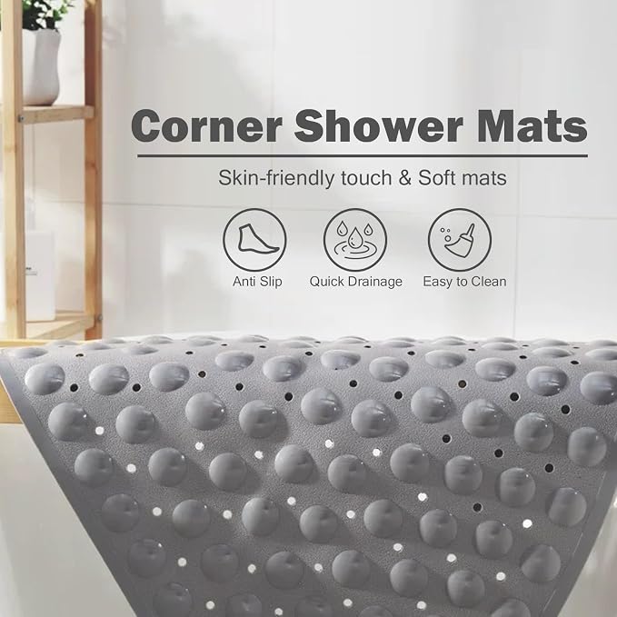 Mrcrypos Corner Shower Mats 31 x 31 Inches Bath Mat - Image 2