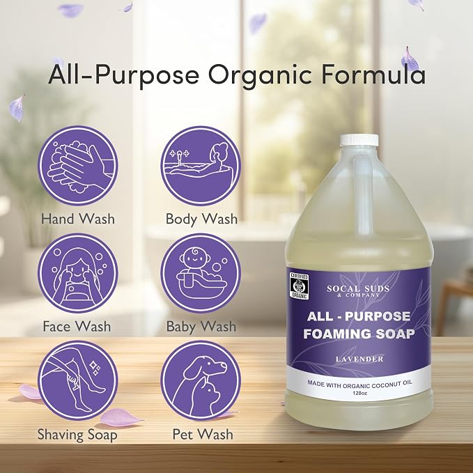 SoCal Suds & Company 128oz Certified Organic Foaming Hand & Body Wash - Image 2