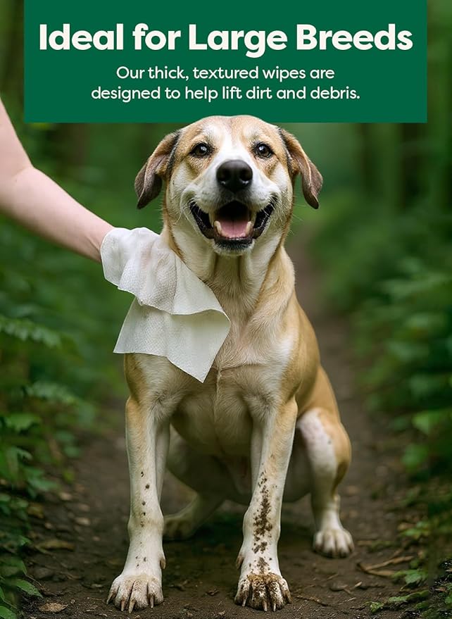 Earth Rated XL Pet Wipes for Dogs & Cats, 3-in-1 Unscented Hypoallergenic - Image 4