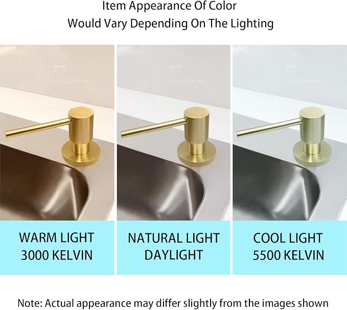 Deck Mounted Brass Kitchen Sink Soap Dispenser or Lotion Dispenser - Image 3