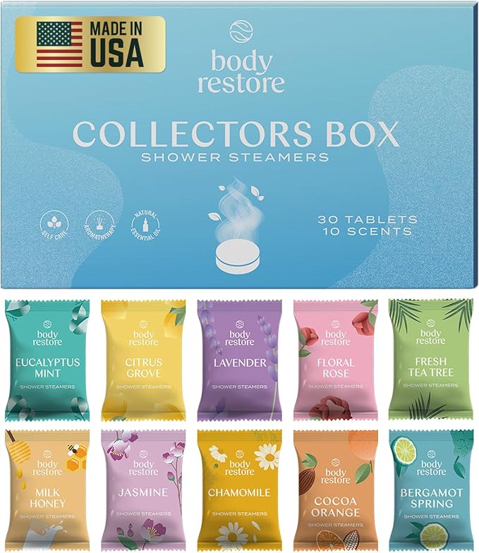 Body Restore Shower Steamers Aromatherapy 30 Pack by BodyRestore