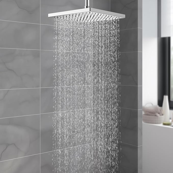 Hibbent Thickness Metal Rain Shower Head, 12 Inch High Pressure Shower Heads - Image 7