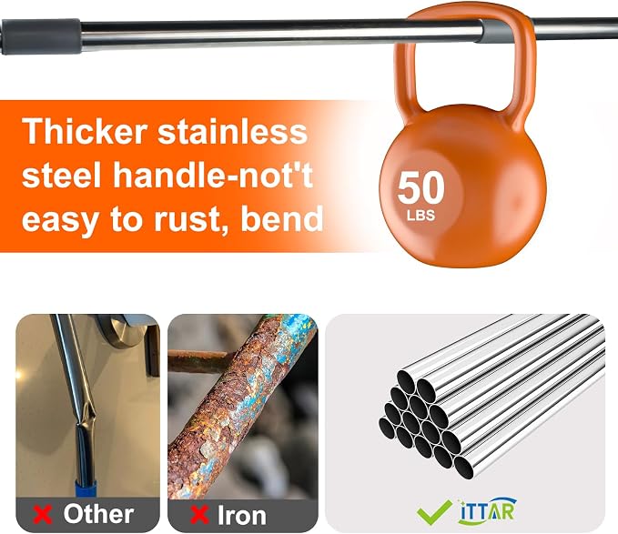 ITTAR Heavy-Duty Floor Squeegee, EVA Foam Blade, Patio & More - Image 5