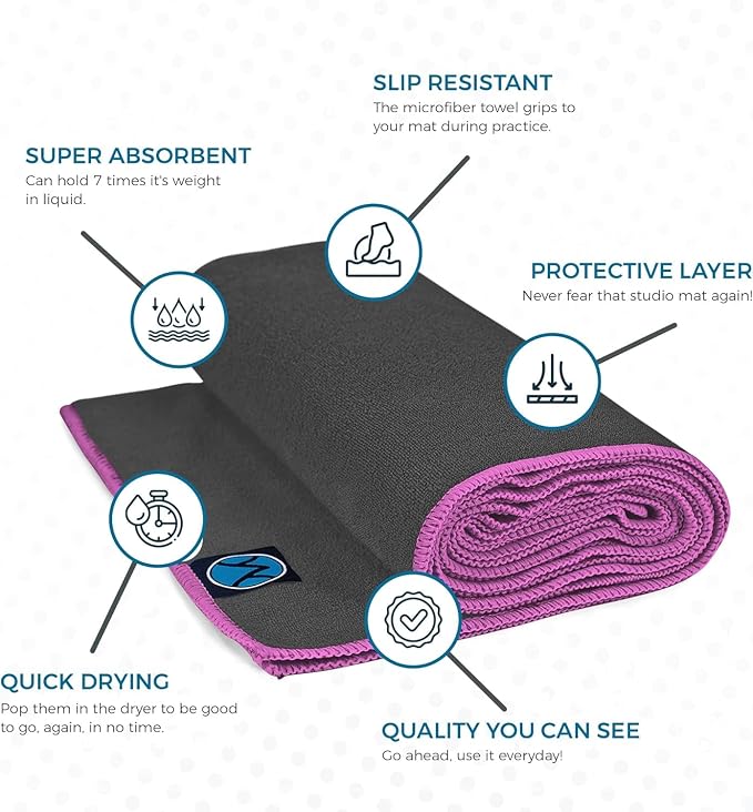 Youphoria Yoga Microfiber Non-Slip Towel - Image 3