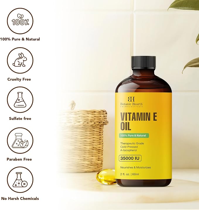 Botanic Hearth Vitamin E Oil | 100% Pure and Natural Oil - Image 6