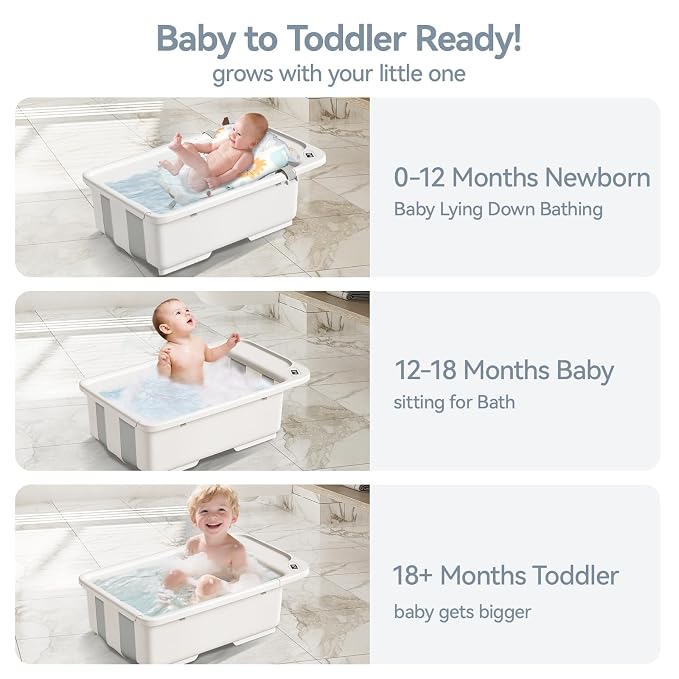 Collapsible Baby Bathtub with Stand - Image 4