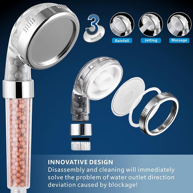 Voolan Filtered Shower Head Set, High Pressure Rain Shower - Image 5