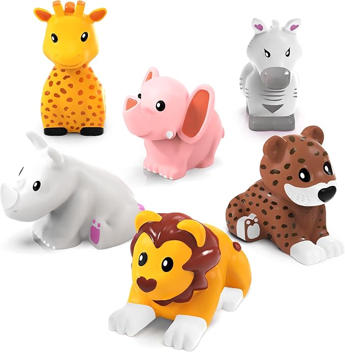 Tub Works® Savanna™ Mold Free Bath Toys, 6 Pack | Sealed, No Hole Bath Toys by TubWorks
