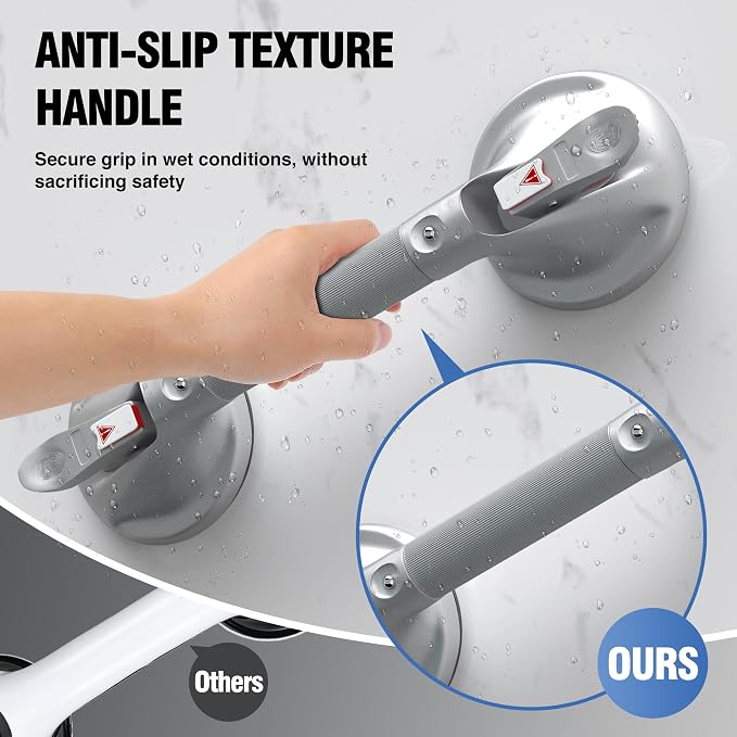 DAILYLIFE Grab Bars for Bathtubs and Showers, 17 inch Shower Handles for - Image 4