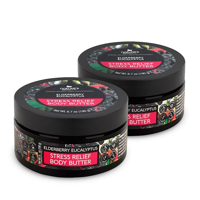 Nature's Beauty Elderberry Eucalyptus Stress Relief Body Butter Multi-Pack by NaturesBeauty