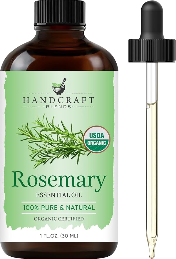 Handcraft Blends Organic Rosemary Essential Oil – 1 Fl Oz – 100% Pure and by HandcraftBlends