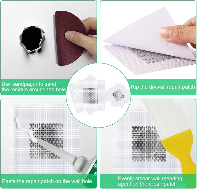 Drywall Repair Kit, Wall Mending Agent Large Hole Drywall Patch, Plaster Wall - Image 5