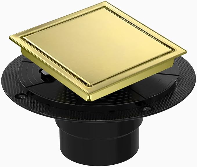 4 Inch Square Shower Floor Drain, Shower Drain Kit by Eblog