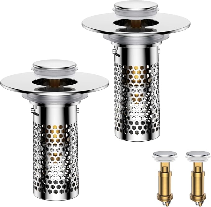 ​Bathroom Sink Drain Strainer, Pop-Up Sink Stopper Hair Catcher, Anti-Clog by Mengine