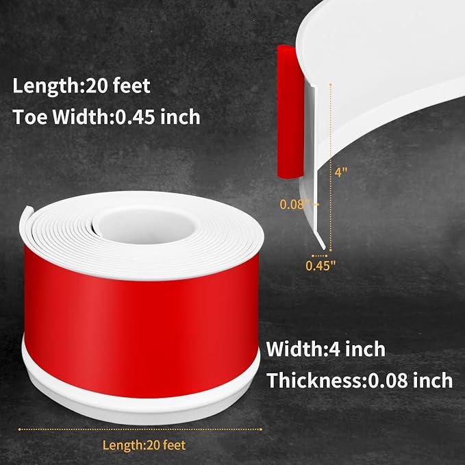 Flexible Baseboard Molding Trim 4 Inch Self-Adhesive Vinyl Wall Base Peel and - Image 2