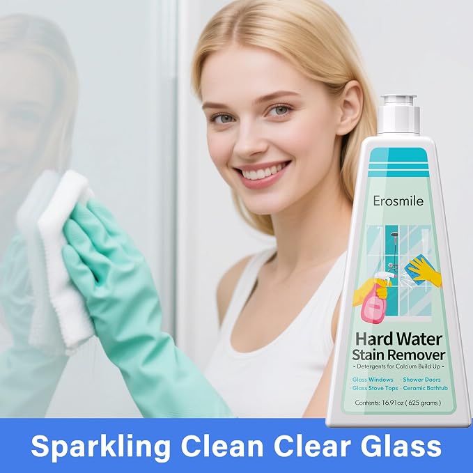 Hard Water Stain Remover, Shower Glass & Shower Door Cleaner, Removes Calcium - Image 3