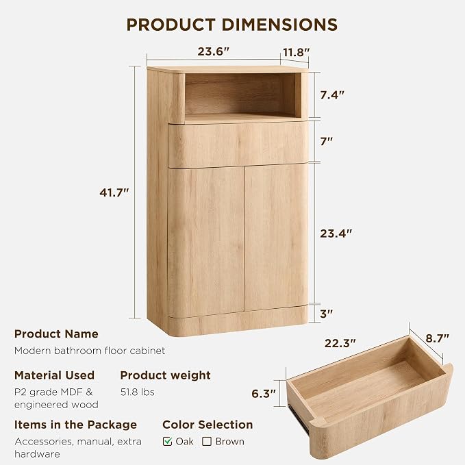 ACCOHOHO Modern Minimalist Bathroom Cabinet - Image 2