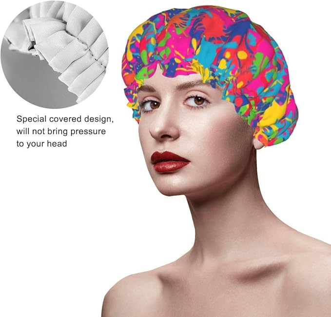 Double Waterproof Layers Shower Cap - Image 4