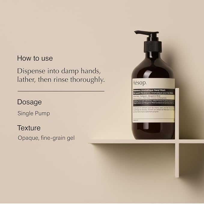 Aesop Reverence Aromatique Hand Wash | Woody, Smoky | Gentle Exfoliating - Image 2