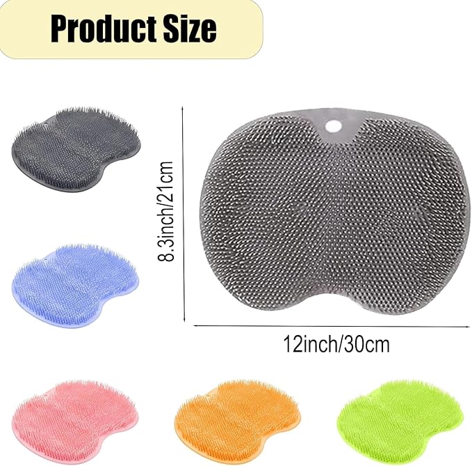 Shower Foot Scrubber Mat with Non-Slip Suction Cups, Exfoliating Foot and Back - Image 7