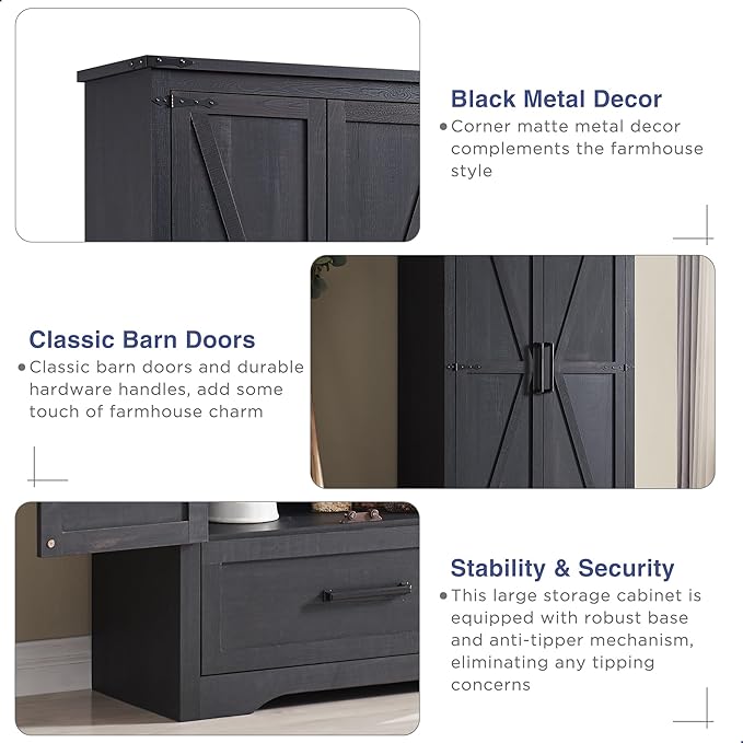 Farmhouse Kitchen Pantry Cabinet - Image 5
